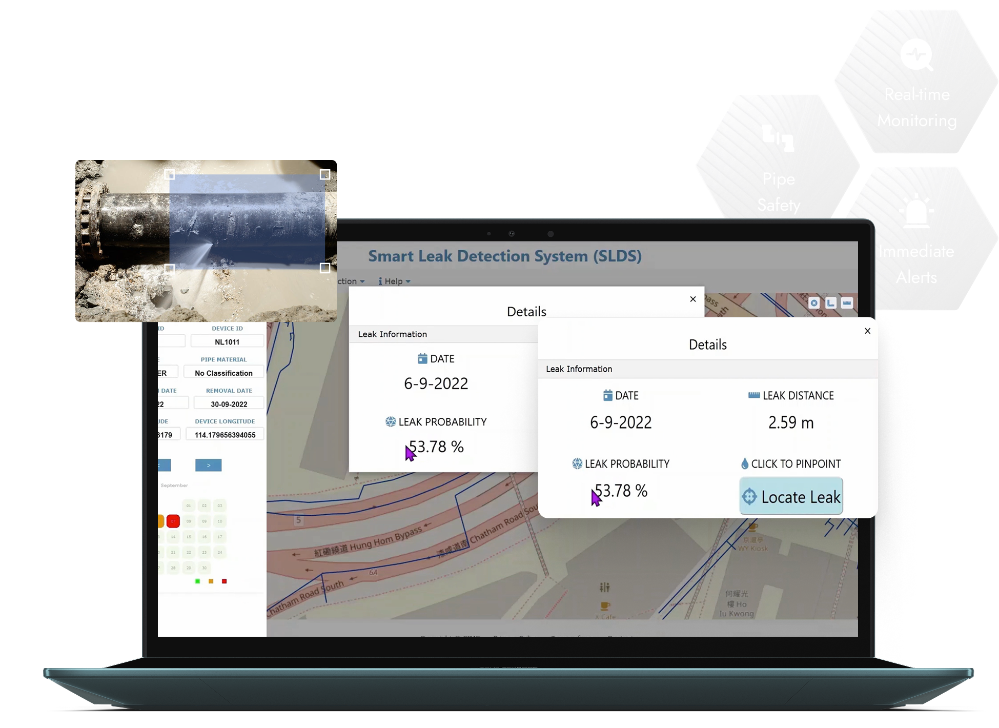 Smart Leak Detection System Visualization